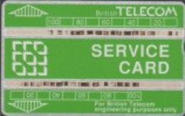 GB UK SERVICE CARD 200U N° 111K..... UT - BT Engineer BSK Ediciones De Servicio Y Test