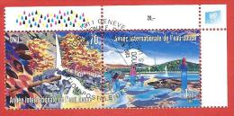 ONU - NAZIONI UNITE GINEVRA USATO FDC - 2003 - Anno Internazionale Dell´acqua - 0,70 + 1,30 Fr. - Michel NT-GE 470-471 - Gebruikt