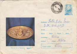 23222- ARCHAEOLOGY, PIETROASA TREASURE, GOLD PATERA, COVER STATIONERY, 1974, ROMANIA - Archaeology