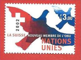 ONU - NAZIONI UNITE GINEVRA MNH - 2003 - Svizzera - Nuovo Membro Nazioni Unite - 3,00 Fr. - Michel NT-GE 458 - Nuevos