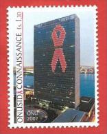 ONU - NAZIONI UNITE GINEVRA MNH - 2003 - AIDS - Simbolo E Sede ONU New York - 1,30 Fr. - Michel NT-GE 456 - Neufs