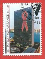 ONU - NAZIONI UNITE GINEVRA USATO - 2003 - AIDS - Simbolo E Sede ONU New York - 1,30 Fr. - Michel NT-GE 456 - Usados
