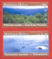 ONU - NAZIONI UNITE GINEVRA MNH - 2003 - World Heritage Sites, USA - 0,90 + 1,30 Fr. - Michel NT-GE 473-474 - Neufs