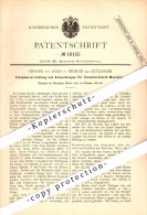 Original Patent - Adolph Von Babo In Neurod B. Ettlingen , 1881 , Gewindeschneidemaschine , Metallbau !!! - Ettlingen