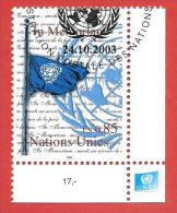 ONU - NAZIONI UNITE GINEVRA USATO FDC - 2003 - Alla Memoria Dei Morti Per La Pace - 0,85 Fr. - Michel NT-GE 481 - Used Stamps