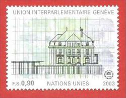 ONU - NAZIONI UNITE GINEVRA MNH - 2003 - Unione Interparlamentare (IPU) - Villa Gardiol - 0,90 Fr. - Michel NT-GE 465 - Ongebruikt