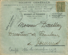 SOCIETE GENERALE , Avec Lettre  De 1919 - Banques