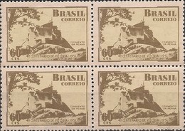 BRAZIL - BLOCK OF FOUR FOUNDING OF VITÓRIA, 4th CENTENARY 1951 - MNH - Unused Stamps