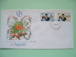 Anguilla 1981 FDC Royal Wedding Charles & Diana - Flowers - Cathedral - Anguilla (1968-...)