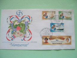 Montserrat 1981 FDC Royal Wedding Charles & Diana - Flowers - Ships - Montserrat