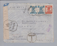 Indien Cawnpore 1944-02-14 Zensur Airmail Brief Nach Bern - Corréo Aéreo