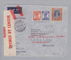 Indien Bombay 1942-05-02 Zensur Airmail Brief Nach Zürich - Luchtpost