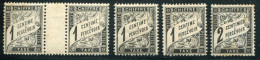 FRANCE - TAXES BANDEROLE NOIRE N° 10 ( 3 ) +  11 - * , TOUS CHARNIÈRES - B / TB - 1859-1959.. Ungebraucht