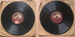 DISQUE GRAMOPHONE 78 TOURS LA VOIX DE SON MAITRE - 2 DISQUES - GAMME POUR ACQUISITION VITESSE STENOGRAPHIQUE -6 SCANS - 78 Rpm - Gramophone Records
