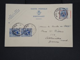 BELGIQUE - Entier Postal Surchargé +complémént De Aeltre Pour Abbeville En 1935 - Aff Plaisant - à Voir Lot P7432 - Cartoline 1934-1951