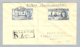 OZ Seychellen 1948-01-19 R-Brief La Digue > Grimsby GB - Seychellen (...-1976)