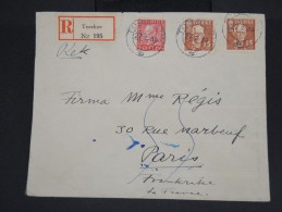 SUEDE - Enveloppe En Recommandée De Torekov Pour Paris En 1939 - Aff. Plaisant - à Voir - Lot P7436 - Lettres & Documents