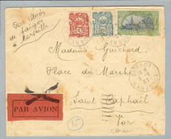 Asien Kambodscha Kampot 1931-06-09 FP-Brief Von Saigon-Marseille - Aéreo