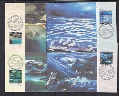 AAT 1989 Antarctic Landscapes 4v  4 Maxicards (F3835) - Cartoline Maximum