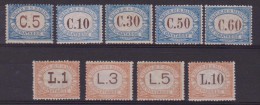 ** San Marino 1925 : Segnatasse Valore In Bruno N. 19/27 MNH - Cat. € 675,00 - Postage Due