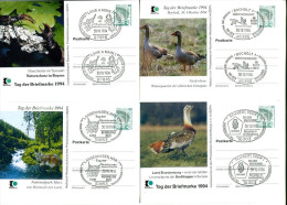 3493 - BUND - 4 Ganzsachen "Tag Der Marke" 1994 - Jeweils Mit Sonderstempel - Cartes Postales Privées - Oblitérées