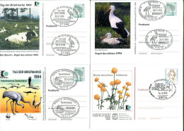 3495 - BUND - 4 Ganzsachen "Tag Der Marke" 1994/95 - Jeweils Mit Sonderstempel - Cartes Postales Privées - Oblitérées