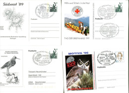 3498 - BUND - 4 Privat-Ganzsachen NATUR - Jeweils Mit Sonderstempel - Cartes Postales Privées - Oblitérées