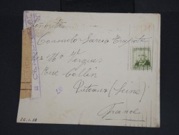 ESPAGNE - Enveloppe Pour La France Avec Censure 1938 - à Voir - Lot P7462 - Republicans Censor Marks