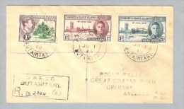 OZ Gilbert&Ellice Island BUTARITARI 1948-07-01 R-Brief Nach GB Grimsby - Gilbert- En Ellice-eilanden (...-1979)