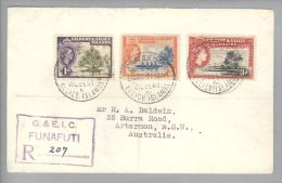 OZ Gilbert&Ellice Island 1963-12-07 Funafuti R-Brief Nach Australien - Gilbert- Und Ellice-Inseln (...-1979)