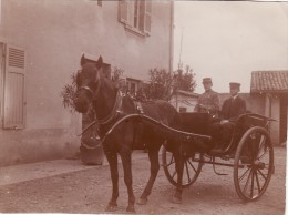 Photo 14-18 Soldat Dans Un Bel Attelage, Calèche (A109, Ww1, Wk 1) - Attelages