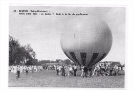 Cpms De Bihorel ( Seine Inf)    Fêtes D'été 1977- Le Ballon F.Body à La Fin Du Gonflement. - Bihorel
