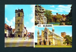 ENGLAND  -  St Albans  Multi View  Used Postcard As Scans - Hertfordshire