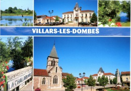 Villars Les Dombes Multivues : Centre Ville étang Bords De La Chalaronne (ed Combier) - Villars-les-Dombes