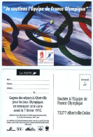 #3500 - Albertville - Jeux Olympiques D´hiver 1992 - Carte De Soutien à L´équipe De France - Jeux Olympiques