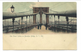 ///  CPA - Amérique - Etats Unis - The Great Cables On BROOKLYN Bridge - NEW YORK CITY   // - Brooklyn