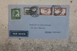 Enveloppe Cover Affranchie Congo Belge Pour Verviers Belgique  Oblitération Elisabethville - Cartas & Documentos