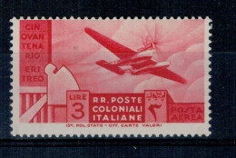 1933 EMISSIONI GENERALI POSTA AEREA CINQUANTENARIO ERITREO 3 LIRE **MNH FRESCO ALTA QUALITA' - Emissions Générales