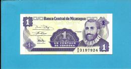 NICARAGUA - 1 Centavo - ND ( 1991 )  - P 167 - UNC. - Serie A/A - 2 Scans - Nicaragua