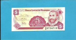 NICARAGUA - 5 Centavos - ND ( 1991 )  - P 168 - UNC. - Serie A/B - 2 Scans - Nicaragua