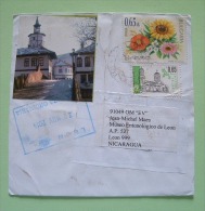 Bulgaria 2014 Cover To Nicaragua - Church Flowers - Storia Postale