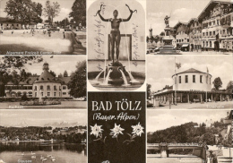 Bad Tölz - S/w Mehrbildkarte 15 - Bad Toelz