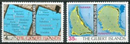 1976 Isole Gilbert Mappe Maps Set MNH** Ul10 - Geography