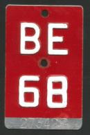 Velonummer Bern BE 68 - Plaques D'immatriculation