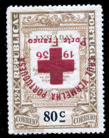!										■■■■■ds■■ Red Cross 1936 AF#69* Camões Overprinted 80 Cent ERROR (x9869) - Ongebruikt