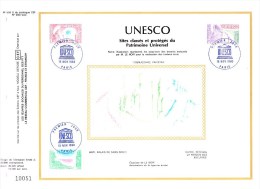 60-61-62 (Yvert) Sur Feuillet 559 S Du Catalogue CEF (380/soie) - UNESCO Patrimoine Universel - France 1980 - 1980-1989