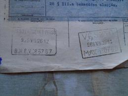 Hungary - Récépissé  Bill Of Freight  -MÁV -Railway  Train - Pesterzsébet Felsö  -Vésztö  1965     X12.3 - Europa