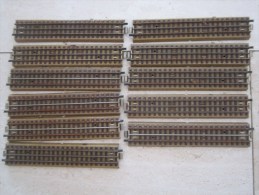 Marklin - Lot De 11 Rails Droits Ancien Modèle - Voir Description - Rails