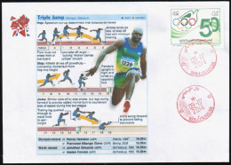 ARGELIA  - Philatelic Cover Triple Jump Saut Dreisprung Salto Jumping JO Olympics Olympic Games Londres - London - Jumping