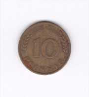 10 PFENNIG 1950 F (Id-104) - 10 Pfennig